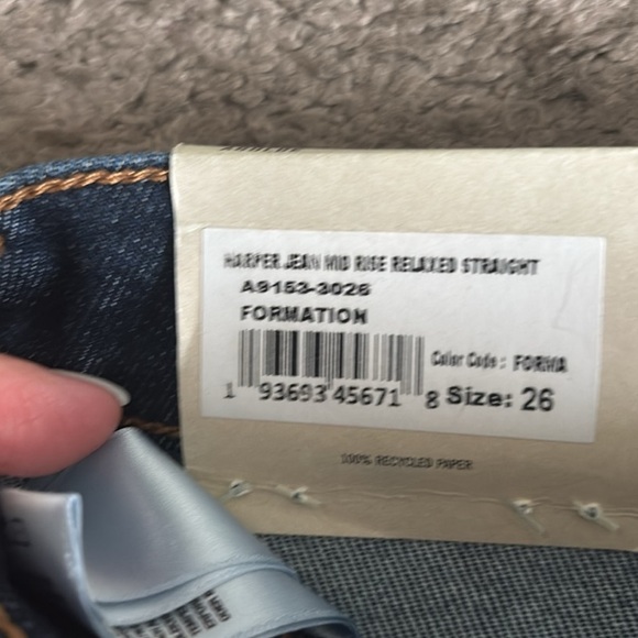 Harper Dark Blue Straight Leg Women's Jeans - Picture 3 of 4